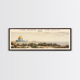 The Dome of the Rock COUNTRY | Framed Travel Poster Canvas Print | Trendy Wall Art | Watercolor Painting | Living Room Art | Unique Art
