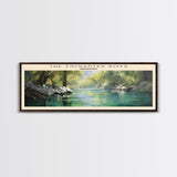 The Enchanted River Travel Print Wall Art, Travel Poster Print, Retro Style COUNTRY Home Decor, Wall Hanging, Travel Gift Idea, Unique Metal Art