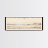 The White Desert Travel Print Wall Art, Travel Poster Print, Retro Style COUNTRY Home Decor, Wall Hanging, Travel Gift Idea, Unique Metal Art