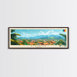 Bertoua, Cameroon Travel Poster Panoramic Canvas Print, Bertoua, Cameroon Painting, Cameroon Art, Bertoua Travel Art, Guest Room Painting
