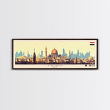 Cairo, Egypt Panoramic Travel Poster Canvas Print, Cairo, Egypt Painting, Egypt Art, Cairo Panoramic Travel Art, Travel Painting