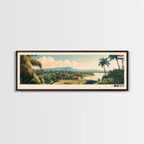 Capiata, Paraguay Panoramic Travel Poster Canvas Print, Capiata, Paraguay Painting, Paraguay Art, Capiata Travel Art, Living Room Painting