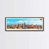 Kampala, Uganda Panoramic Travel Poster Canvas Print, Kampala, Uganda Painting, Uganda Art, Kampala Travel Art, Living Room Painting
