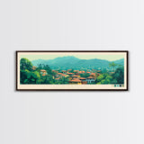 Kananga, Congo Travel Poster Panoramic Canvas Print, Kananga, Congo Painting, Congo Art, Kananga Travel Art, Guest Room Painting