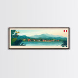 Pucallpa, Peru Travel Poster Panoramic Canvas Print, Pucallpa, Peru Painting, Peru Art, Pucallpa Travel Art, Guest Room Painting