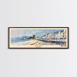 Bray, Ireland Panoramic Canvas Print, Bray, Ireland Painting, Ireland Art, Bray Travel Poster, Travel Art, Guest Room Painting