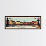 Carlisle, England Panoramic Canvas Print, Carlisle, England Painting, England Art, Carlisle Travel Poster, Travel Art, Vacation Gift