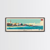 Casablanca, Morocco Panoramic Canvas Print, Casablanca, Morocco Painting, Morocco Art, Casablanca Travel Poster, Travel Art, Guest Room Painting