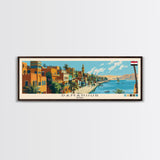 Damanhur, Egypt Panoramic Canvas Print, Damanhur, Egypt Painting, Egypt Art, Damanhur Travel Poster, Travel Art, Housewarming Gift