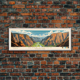 Black Canyon Of The Gunnison National Park, Panoramic Colorado Travel Art, National Park Print, Minimalist Travel Art, Midcentury Modern