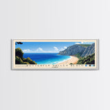 Butterfly Valley Beach, Turkey Panoramic Print, Vacation Gift, Turkey Wall Art, Beach Painting, Beach Decor, Large Wall Art, Wood Frame Art