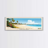 Cabbage Beach, Paradise Island, Bahamas Panoramic Print, Vacation Gift, Paradise Island, Bahamas Wall Art, Beach Painting, Beach Decor, Large Wall Art, Wood Frame Art