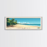 Cable Beach, Australia Panoramic Beach Print, Vacation Gift, Australia Wall Art, Framed Canvas Print, Framed Beach Painting