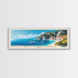 Capo Sant’Andrea, Italy Panoramic Beach Print, Vacation Gift, Italy Wall Art, Framed Canvas Print, Framed Beach Painting