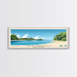 Cayo Paraiso, Dominican Republic Panoramic Beach Print, Vacation Gift, Dominican Republic Wall Art, Beach Painting, Beach Decor, Beach Painting
