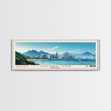 Cheung Sha, Hong Kong Panoramic Print, Vacation Gift, Hong Kong Wall Art, Beach Painting, Beach Decor, Large Wall Art, Wood Frame Art