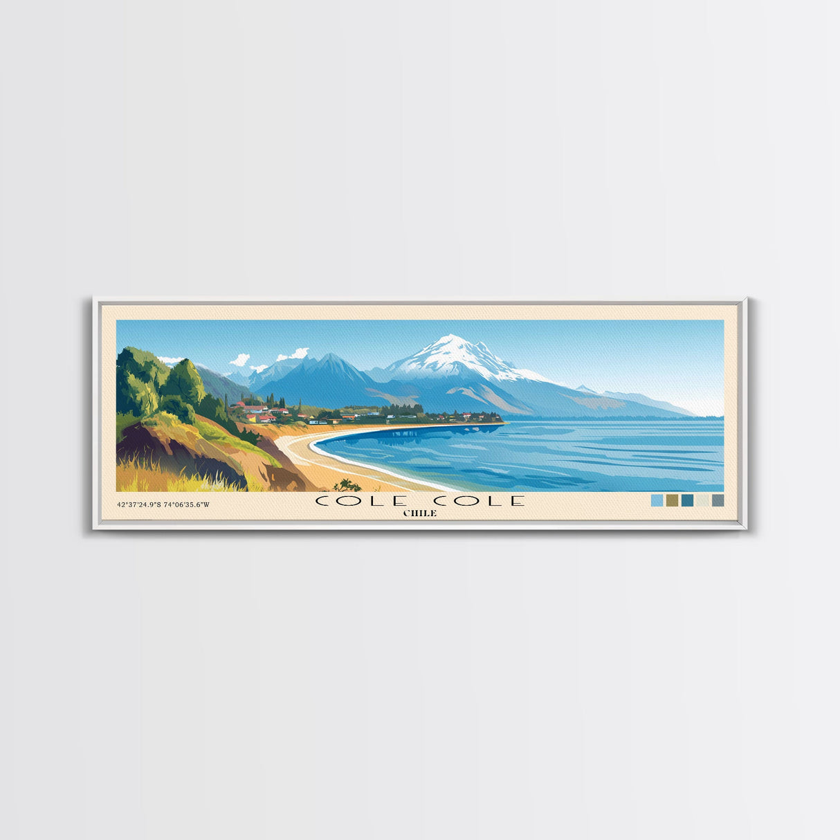 Cole Cole, Chile Panoramic Print, Vacation Gift, Chile Wall Art, Vacation Wall Art, Vacatation Memories, Beach Decor, Beach Or Lakehouse Art