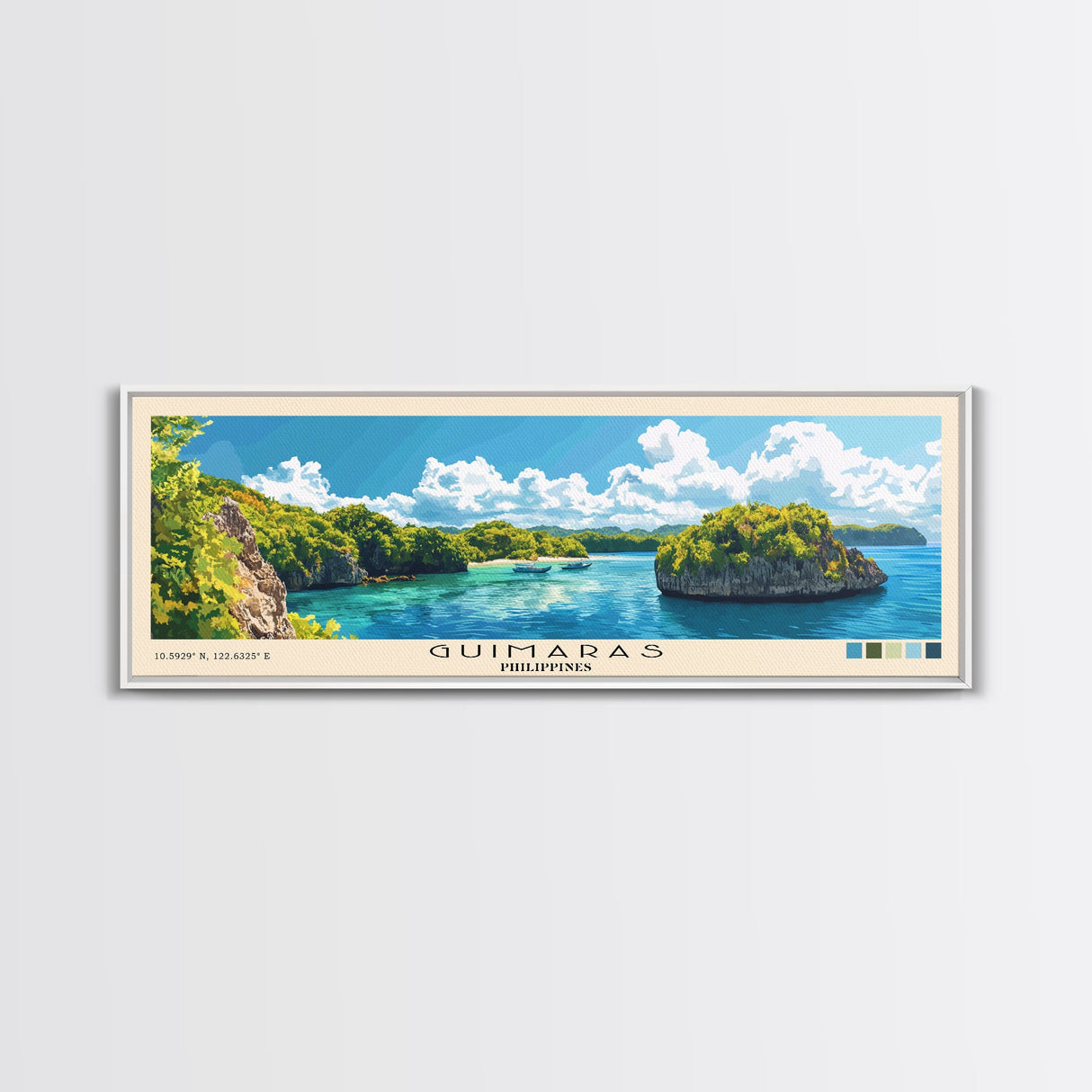 Guimaras, Philippines Panoramic Print, Vacation Gift, Philippines Wall Art, Vacation Wall Art, Vacatation Memories, Beach Decor, Beach Or Lakehouse Art