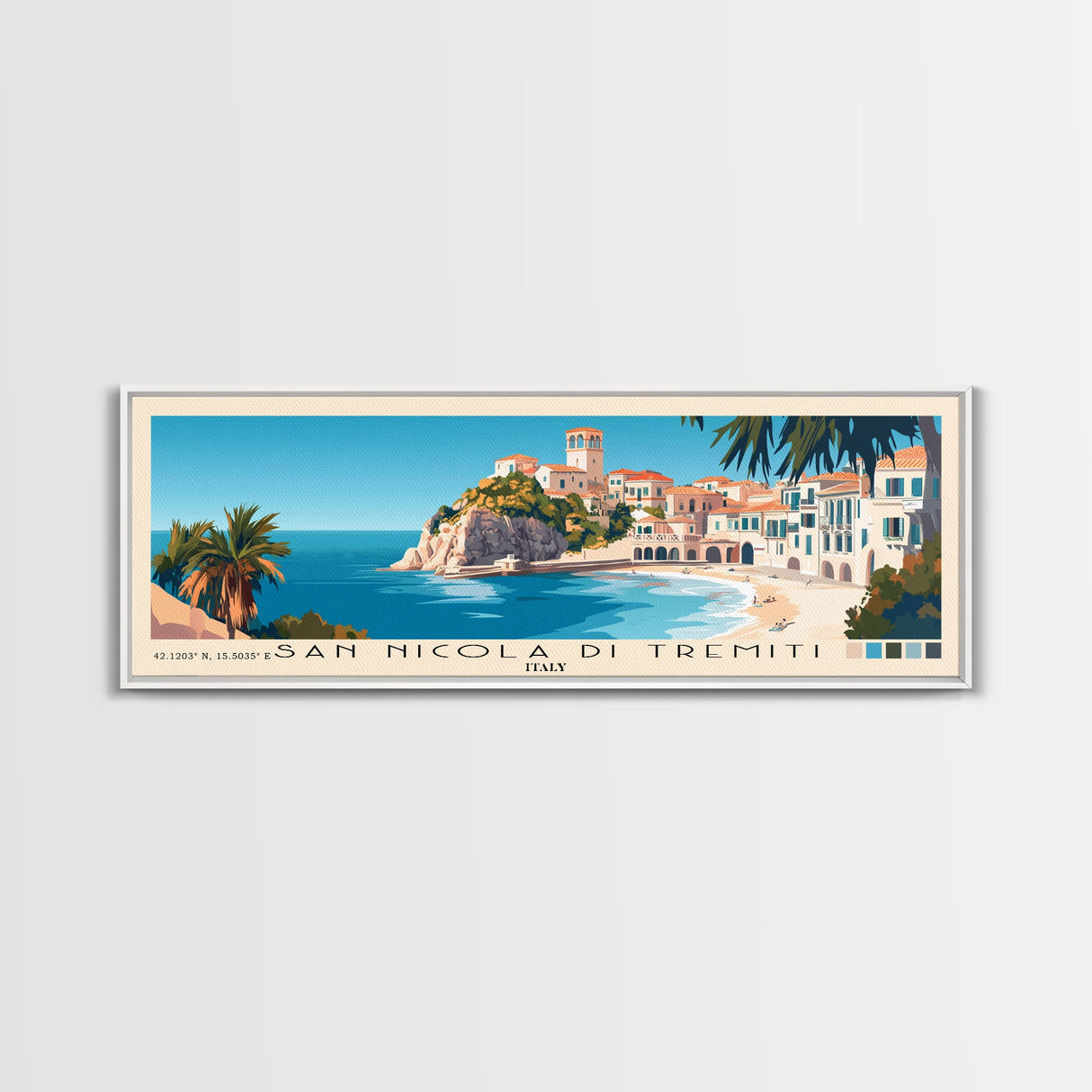 San Nicola di Tremiti, Italy Panoramic Print, Vacation Gift, Italy Wall Art, Vacation Wall Art, Vacatation Memories, Beach Decor, Beach Or Lakehouse Art