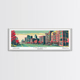 Chicago Illinois Panoramic Travel Poster Canvas Print