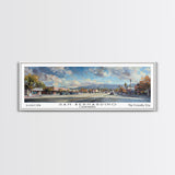 San Bernardino California Panoramic Print, Elegant Framed Canvas Print, City Travel Poster, Home Decoration, Wall Art