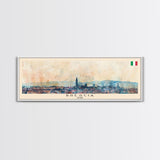 Brescia Italy Travel Print Wall Art, Panoramic City Art, Travel Art, Wall Decor, Vacation Gift, Framed Canvas Print Or Metal Art
