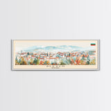 Pleven Bulgaria Travel Print Wall Art, Panoramic City Art, Travel Art, Wall Decor, Vacation Gift, Framed Canvas Print Or Metal Art