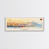 Coimbra Portugal Travel Art, City Art, Framed Canvas Print or Metal Wall Art, Europe Travel Poster, Panoramic Wall Art, Extra Wide Wall Art