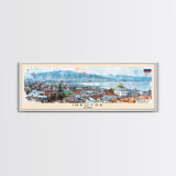 Irkutsk Russia Wall Art, Panoramic Travel Poster, Panoramic Framed Canvas Print, City Wall Art, Wall Hanging Home Decor, Travel Art
