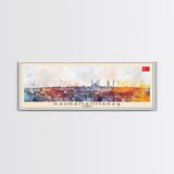 Kahramanmaras Turkey Panoramic Travel Poster, Framed Canvas Print or Metal Wall Art, Travel Art, Home Decor, Panoramic Painting, Midcentury Art