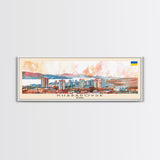 Khabarovsk Russia Travel Art, City Art, Framed Canvas Print or Metal Wall Art, Europe Travel Poster, Panoramic Wall Art, Extra Wide Wall Art