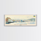 Kristiansand Norway Wall Art, Panoramic Travel Poster, Panoramic Framed Canvas Print, City Wall Art, Wall Hanging Home Decor, Travel Art
