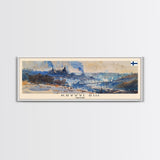 KryvyiRih Ukraine Panoramic Travel Poster, Framed Canvas Print or Metal Wall Art, Travel Art, Home Decor, Panoramic Painting, Midcentury Art