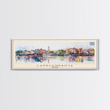 Lappeenranta Finland Panoramic Travel Poster, Framed Canvas Print or Metal Wall Art, Travel Art, Home Decor, Panoramic Painting, Midcentury Art