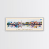 Lappeenranta Finland Panoramic Travel Poster, Framed Canvas Print or Metal Wall Art, Travel Art, Home Decor, Panoramic Painting, Midcentury Art