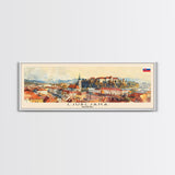 Ljubljana Slovenia Wall Art, Panoramic Travel Poster, Panoramic Framed Canvas Print, City Wall Art, Wall Hanging Home Decor, Travel Art