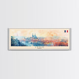 Lyon France Travel Print Wall Art, Panoramic City Art, Travel Art, Wall Decor, Vacation Gift, Framed Canvas Print Or Metal Art