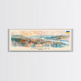 Mykolaiv Ukraine Wall Art, Panoramic Travel Poster, Panoramic Framed Canvas Print, City Wall Art, Wall Hanging Home Decor, Travel Art