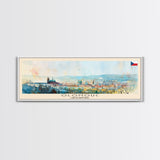 Olomouc Czech Republic Travel Art, City Art, Framed Canvas Print or Metal Wall Art, Europe Travel Poster, Panoramic Wall Art, Extra Wide Wall Art