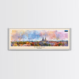 Parnu Estonia Travel Print Wall Art, Panoramic City Art, Travel Art, Wall Decor, Vacation Gift, Framed Canvas Print Or Metal Art