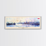 Szczecin Poland Travel Print Wall Art, Panoramic City Art, Travel Art, Wall Decor, Vacation Gift, Framed Canvas Print Or Metal Art