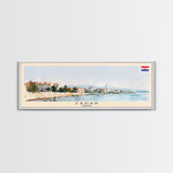 Zadar Croatia Travel Print Wall Art, Panoramic City Art, Travel Art, Wall Decor, Vacation Gift, Framed Canvas Print Or Metal Art