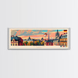 Essen Germany Travel Print Wall Art, Panoramic City Art, Travel Art, Wall Decor, Vacation Gift, Framed Canvas Print Or Metal Art