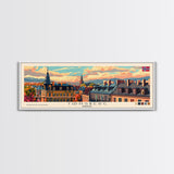 Tønsberg Norway Travel Print Wall Art, Panoramic City Art, Travel Art, Wall Decor, Vacation Gift, Framed Canvas Print Or Metal Art