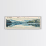 Beaver Lake Arkansas Framed Canvas Print, Panoramic Lake House Decor, Scenic Painting, Travel Poster, Rustic Art, Nature Wall Art