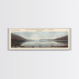 Kaminuricek Lake Qamanirjuaq Lake Framed Canvas Print, Panoramic Lake House Decor, Wall Art, Travel Poster, Serene Lake Painting, Nature Art