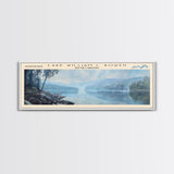 Lake William C Bowen South Carolina Framed Canvas Print, Lake House Decor, Panoramic Wall Art, Travel Poster, Landscape Painting, Bedroom Decor