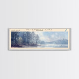 Quake Lake Montana Framed Canvas Print, Lake House Decor, Panoramic Wall Art, Travel Poster, Beautiful Landscape Painting, Bedroom Decor