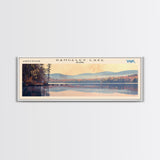 Sandy Lake Framed Canvas Print, Lake House Decor, Panoramic Wall Art, Travel Poster, Serene Landscape Painting, Bedroom Decor