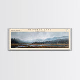 Sebago Lake Framed Canvas Print, Lake House Decor, Panoramic Wall Art, Travel Poster, Scenic Lake Scene, Living Room Decor